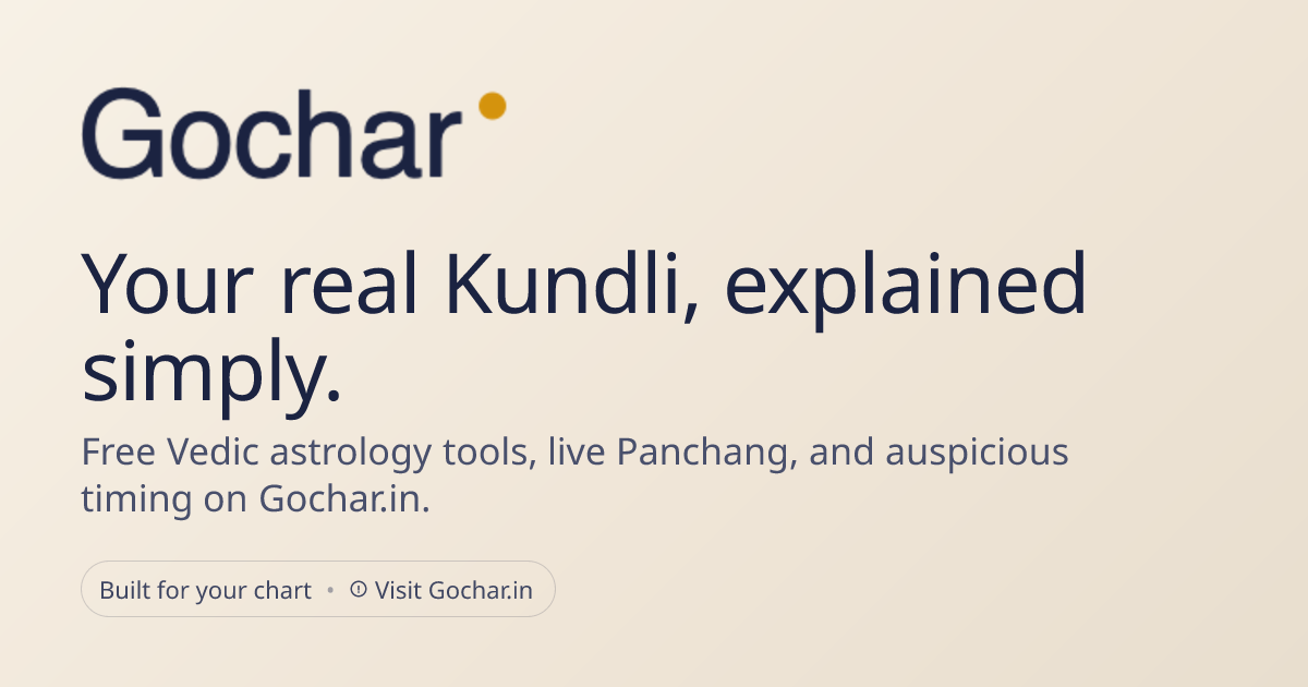 Gochar | Your real Kundli, explained simply